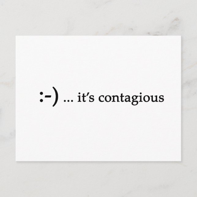 smile...it's contagious postcards (Front)