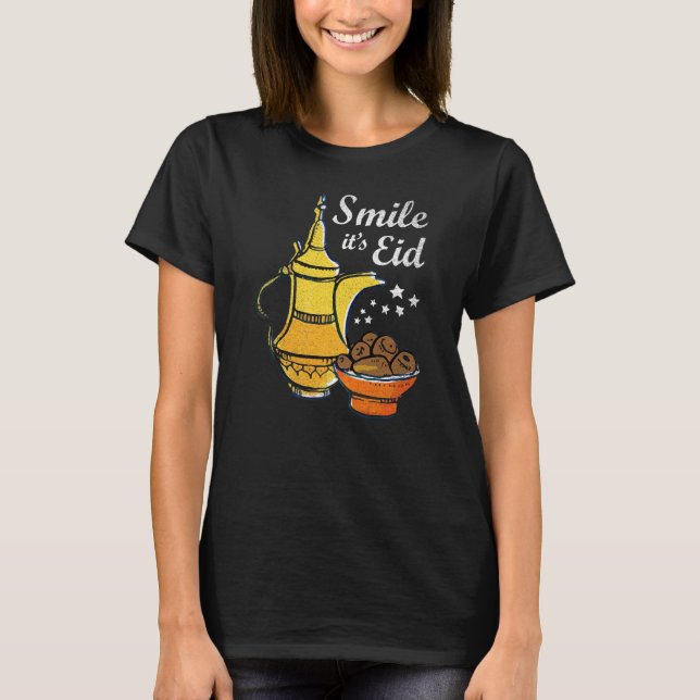 Smile Its Eid  Eid Mubarak T-Shirt (Front)