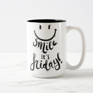 Smile its friday Happy Two-Tone Coffee Mug
