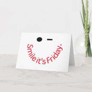 Smile It's Friday Thank You Card