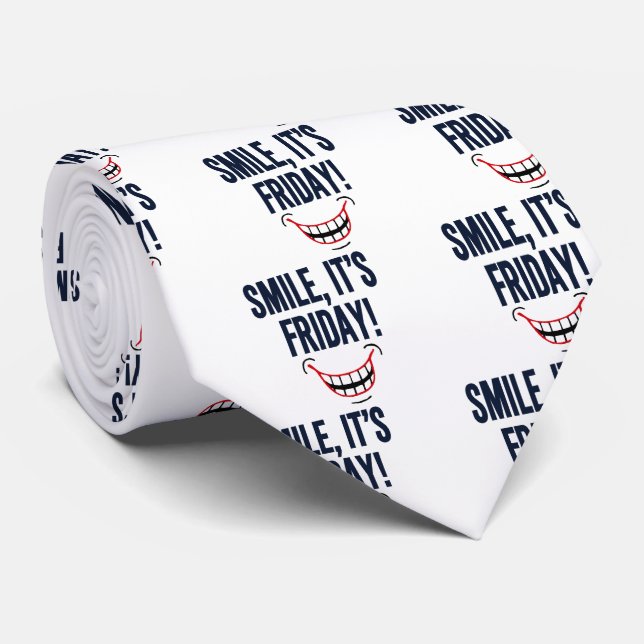 Smile, It's Friday! Tie (Rolled)