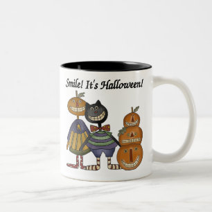 Smile It's Halloween Two-Tone Coffee Mug