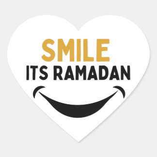 Smile its Ramadan  Heart Sticker