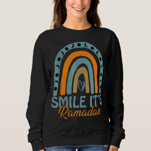 Smile Its Ramadan Muslim Eid Mubarak Islamic Ramad Sweatshirt