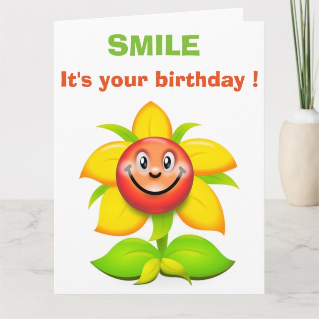 SMILE, IT'S YOUR BIRTHDAY CARD (Front)