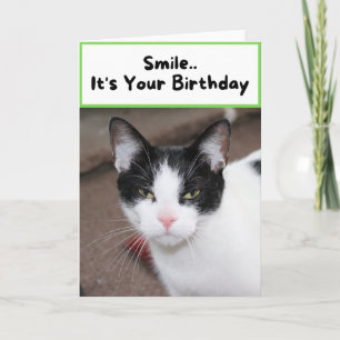 Smile.. It's Your Birthday - Cat Card