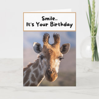 Smile.. It's Your Birthday - Giraffe Card