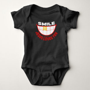 Smile Jesus Loves You Baby Bodysuit