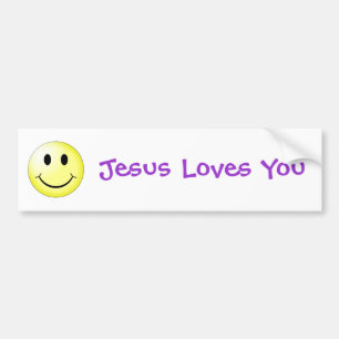 Smile Jesus Loves You Bumper Sticker