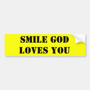 SMILE JESUS LOVES YOU BUMPER STICKER