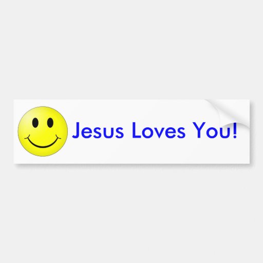 Image of Smile Jesus Loves You Bumper Sticker