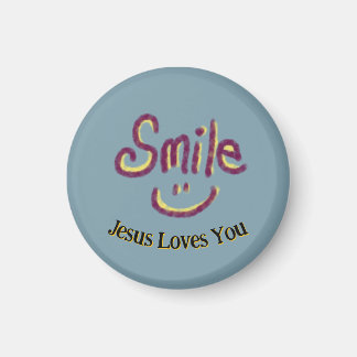 Smile Jesus Loves You Christian Magnet
