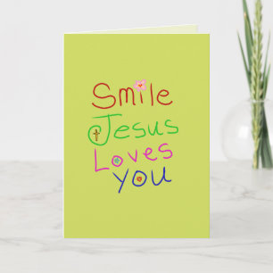 ‘Smile Jesus Loves You’ Christian Quote Card