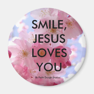 SMILE, JESUS LOVES YOU,. MAGNET