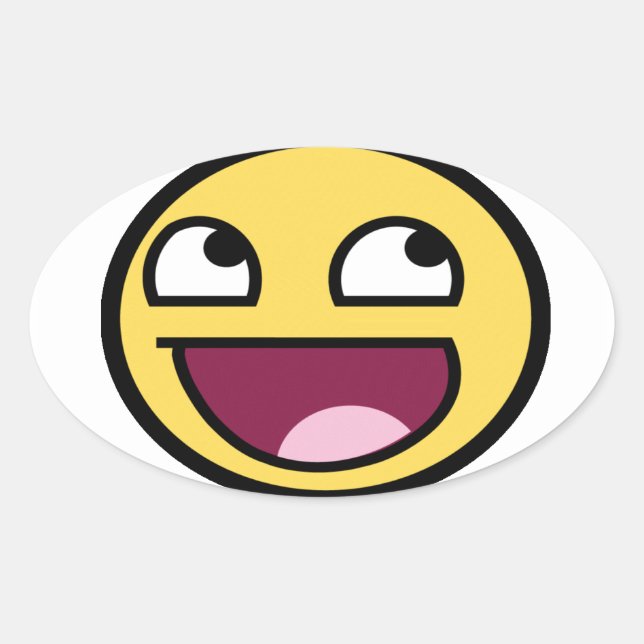 SMILE JESUS LOVES YOU OVAL STICKER (Front)