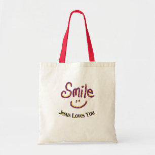 Smile Jesus Loves You Personalised Tote Bag