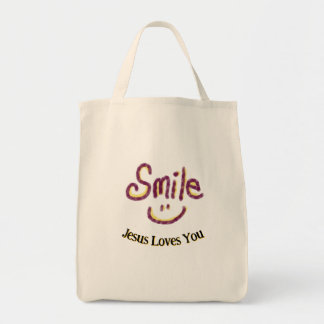 Smile Jesus Loves You Personalized Tote Bag