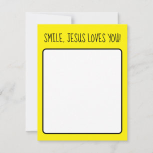 Smile, Jesus Loves You Yellow Happy Sunshine Card