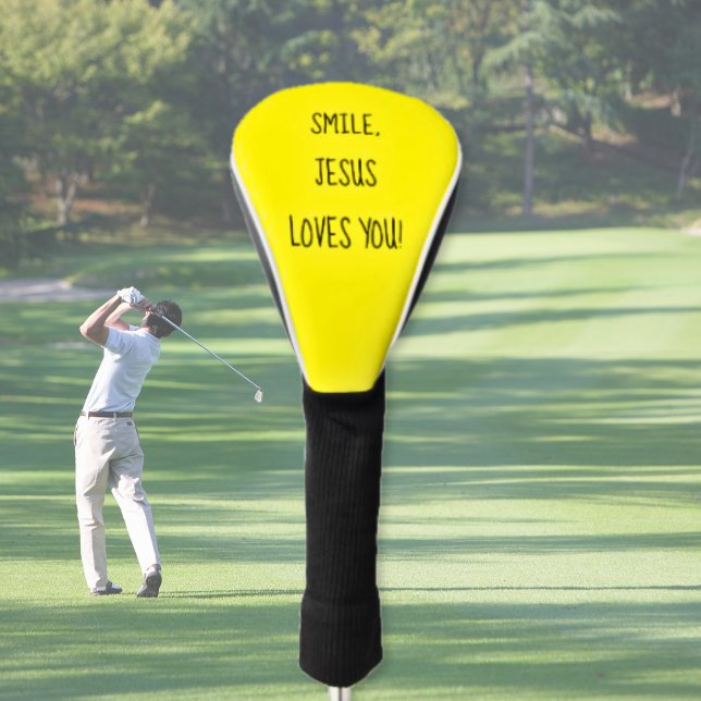 Smile, Jesus Loves You Yellow Happy Sunshine Golf Head Cover (Smile, Jesus Loves You Yellow Happy Sunshine Golf Head Cover
)