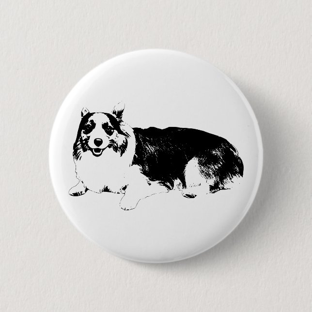 Smile Like A Corgi 6 Cm Round Badge (Front)