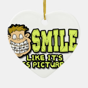 Smile Like It's Class Picture Day Ceramic Tree Decoration