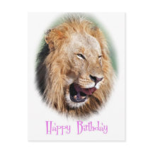 Smile lion happy birthday card