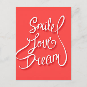 Smile Love Dream Postcard