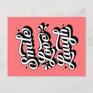 Smile. Love. Laugh. / Postcard