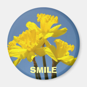 SMILE magnets Yellow Daffodil Flowers Smiles