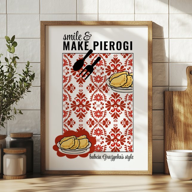 Smile & Make Pierogi – Babcia [CUSTOM NAME] Style Poster (Creator Uploaded)