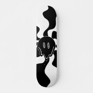 Smile Melt - Black and White Skateboard