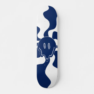 Smile Melt in Blue and White Skateboard