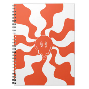 Smile Melt in Orange & White Notebook