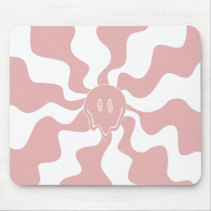 Smile Melt in Pink & White Mouse Mat
