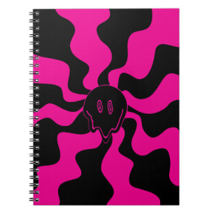 Smile Melt - Magenta and Black Notebook