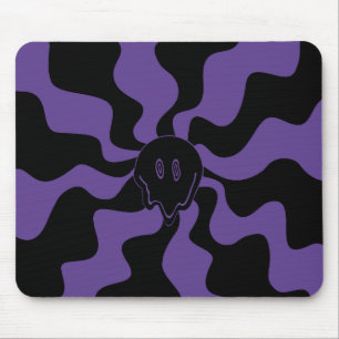 Smile Melt Retro Purple and Black Mouse Mat