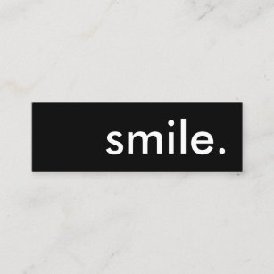 smile. mini business card