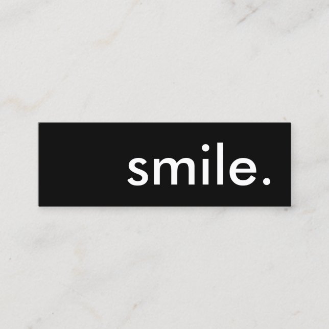smile. mini business card (Front)