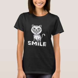 Smile Mischievous Cat Smirk Expression T-Shirt