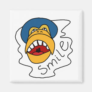 Smile monkey face magnet