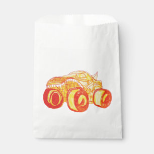 Smile Monster Truck Rally Birthday Party Favour Bags