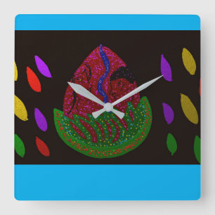 Smile More on Easter Day Square Wall Clock