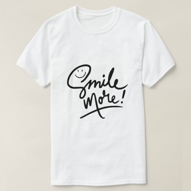 Smile More – Positive Typography T-Shirt (Design Front)