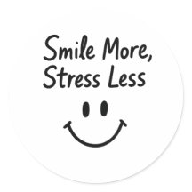 Smile More, Stress Less Doodle Design