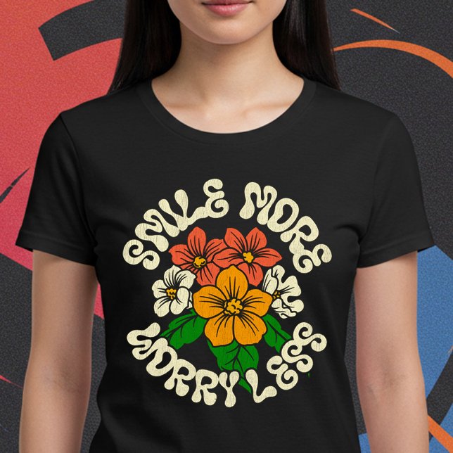 Smile More Worry Less T-Shirt (Creator Uploaded)