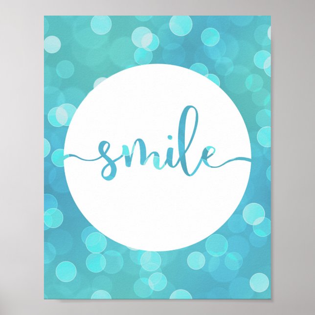 Smile! Motivational Quote Wall Art (Front)