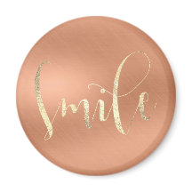 Smile Motivational Rose Champaign Copper Gold