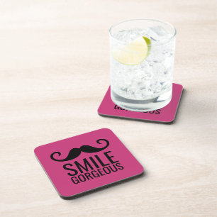 SMILE & Moustache Coaster