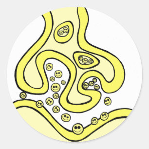 Smile Neurotransmitters Classic Round Sticker