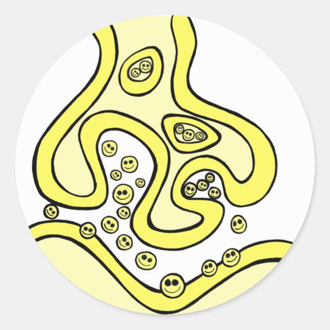 Smile Neurotransmitters Classic Round Sticker (Front)